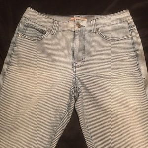 Nine West High Rise Striped Crop Jeans Size 6/28